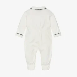 Emporio Armani Boys White Cotton Babygrow New