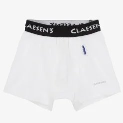Claesens Boys White Cotton Boxers (2 Pack) Best