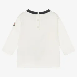 Moncler Enfant Boys White Cotton Logo Top Online