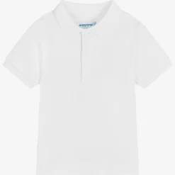 Mayoral Boys White Cotton Piqué Polo Shirt Best