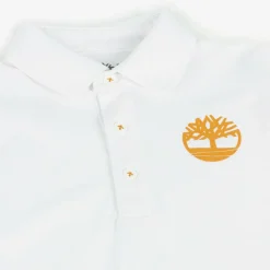 Timberland Boys White Cotton Polo Shirt Hot