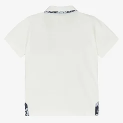 Roberto Cavalli Boys White Cotton Polo Shirt