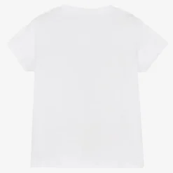 KENZO KIDS Boys White Cotton Tiger T-Shirt Hot