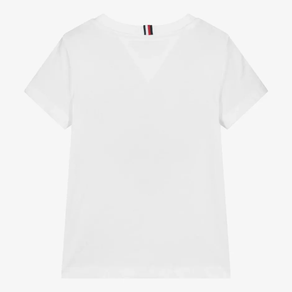 Tommy Hilfiger Boys White Cotton T-Shirt New