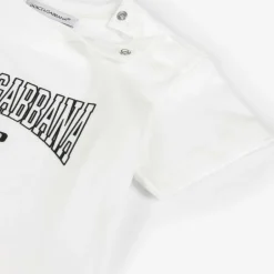 Dolce amp; Gabbana Boys White Cotton T-Shirt Discount