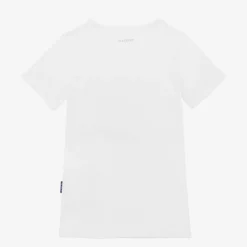 Claesens Boys White Cotton T-Shirt Vests (2 Pack) Outlet