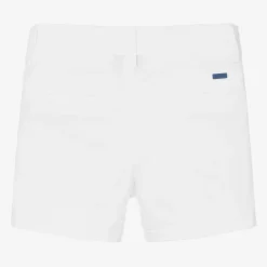 Mayoral Boys White Cotton Twill Shorts Outlet
