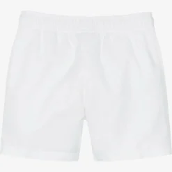 Lacoste Boys White Crocodile Sports Shorts Outlet