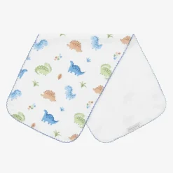 Kissy Kissy Boys White Dinosaur Domain Burp Cloth (48cm) Best