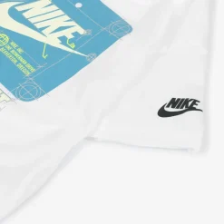 Nike Boys White Graphic Print Cotton T-Shirt