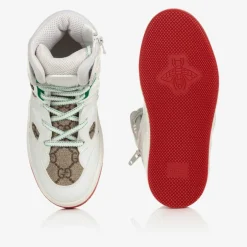 Gucci Boys White High-Top Trainers New