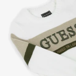 Guess Boys White Knitted Jumper