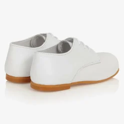 Beatrice amp; George Boys White Lace-Up Leather Shoes Outlet
