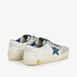 Golden Goose Boys White Leather Super-Star Trainers New