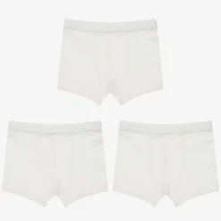 Childrensalon Essentials Boys White Organic Boxer Briefs (3 Pack) Best