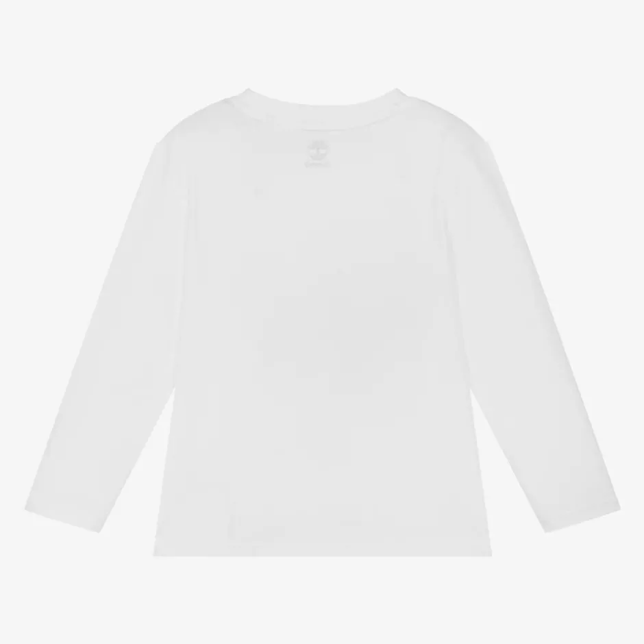 Timberland Boys White Organic Cotton Top New