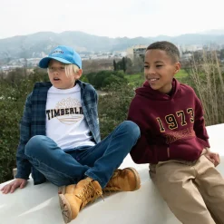 Timberland Boys White Organic Cotton Top Outlet