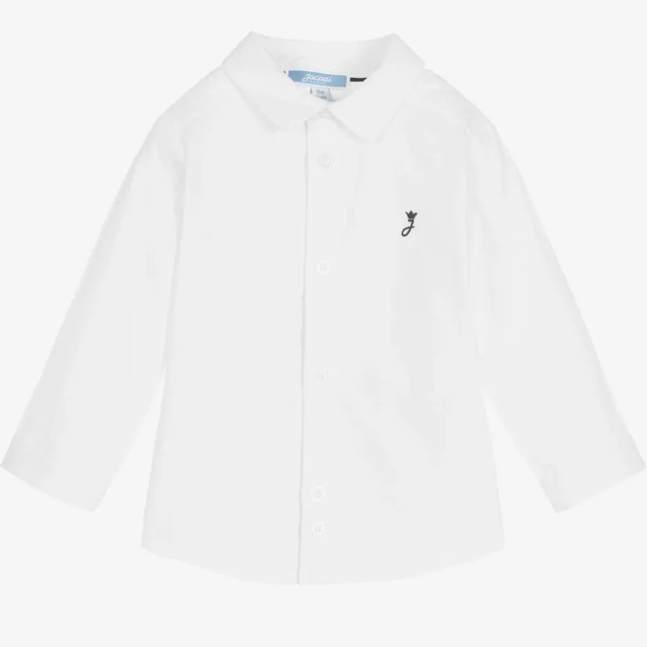 Jacadi Paris Boys White Organic Cotton Shirt Hot