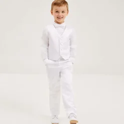 Childrensalon Occasions Boys White Satin 5-Piece Suit Sale