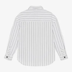 Dolce amp; Gabbana Boys White Striped Poplin Shirt Outlet