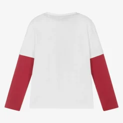 Guess Boys White Teddy Bear Top Hot