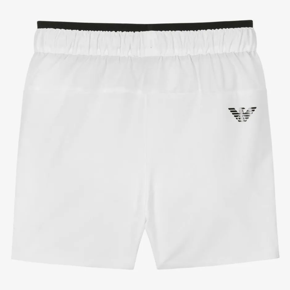 EA7 Emporio Armani Boys White VENTUS7 Sports Shorts