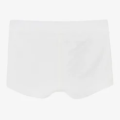 Joha Boys White Viscose Bamboo Boxer Shorts