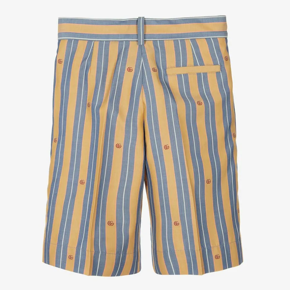 Gucci Boys Yellow & Blue Striped Cotton Shorts Best