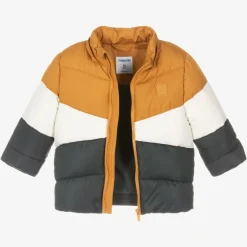 Mayoral Boys Yellow Colourblock Puffer Coat Clearance