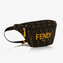 Fendi Brown & Yellow FF Belt Bag (23cm) New