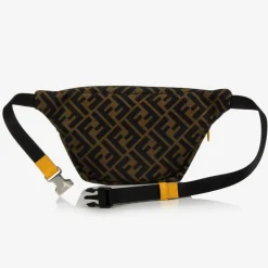 Fendi Brown & Yellow FF Belt Bag (23cm) New