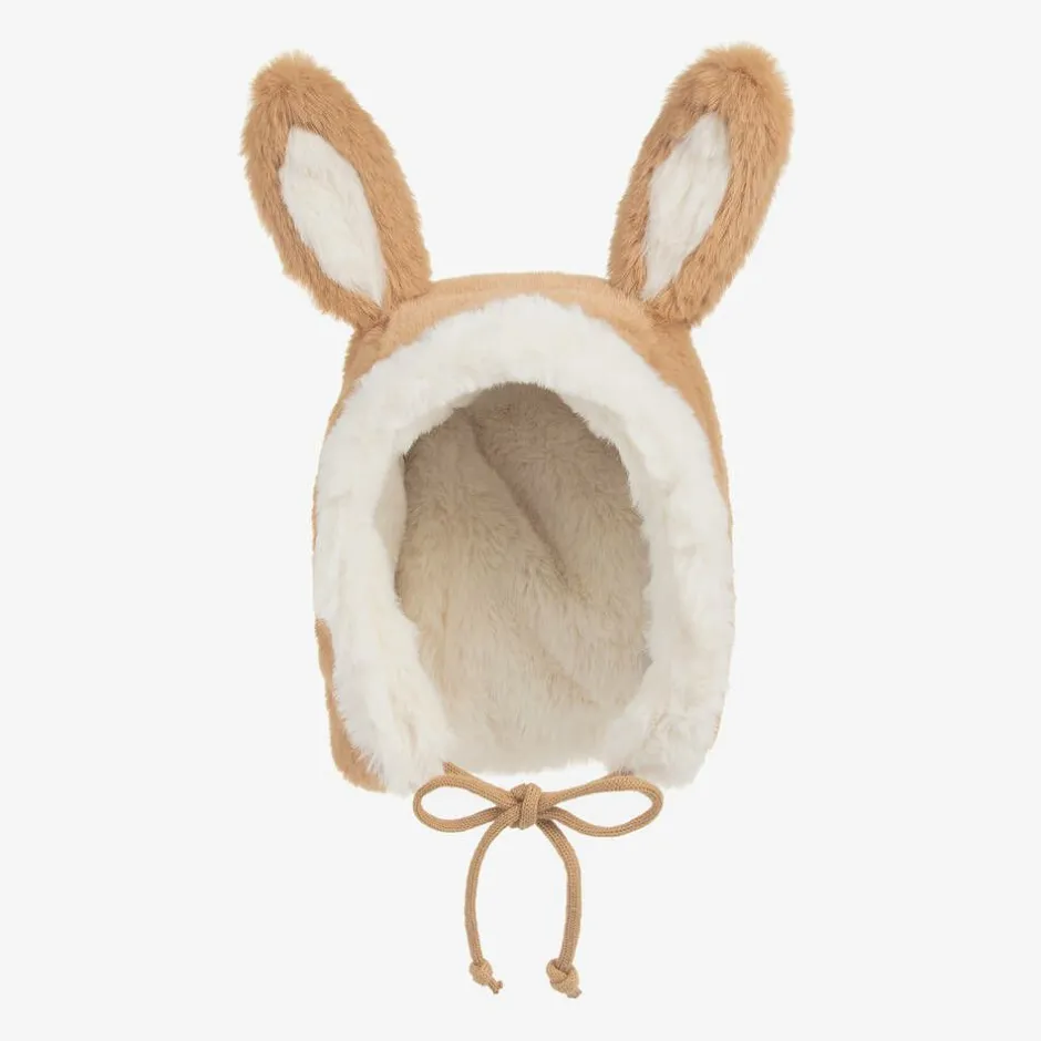 Elodie Brown Bunny Rabbit Baby Hat New