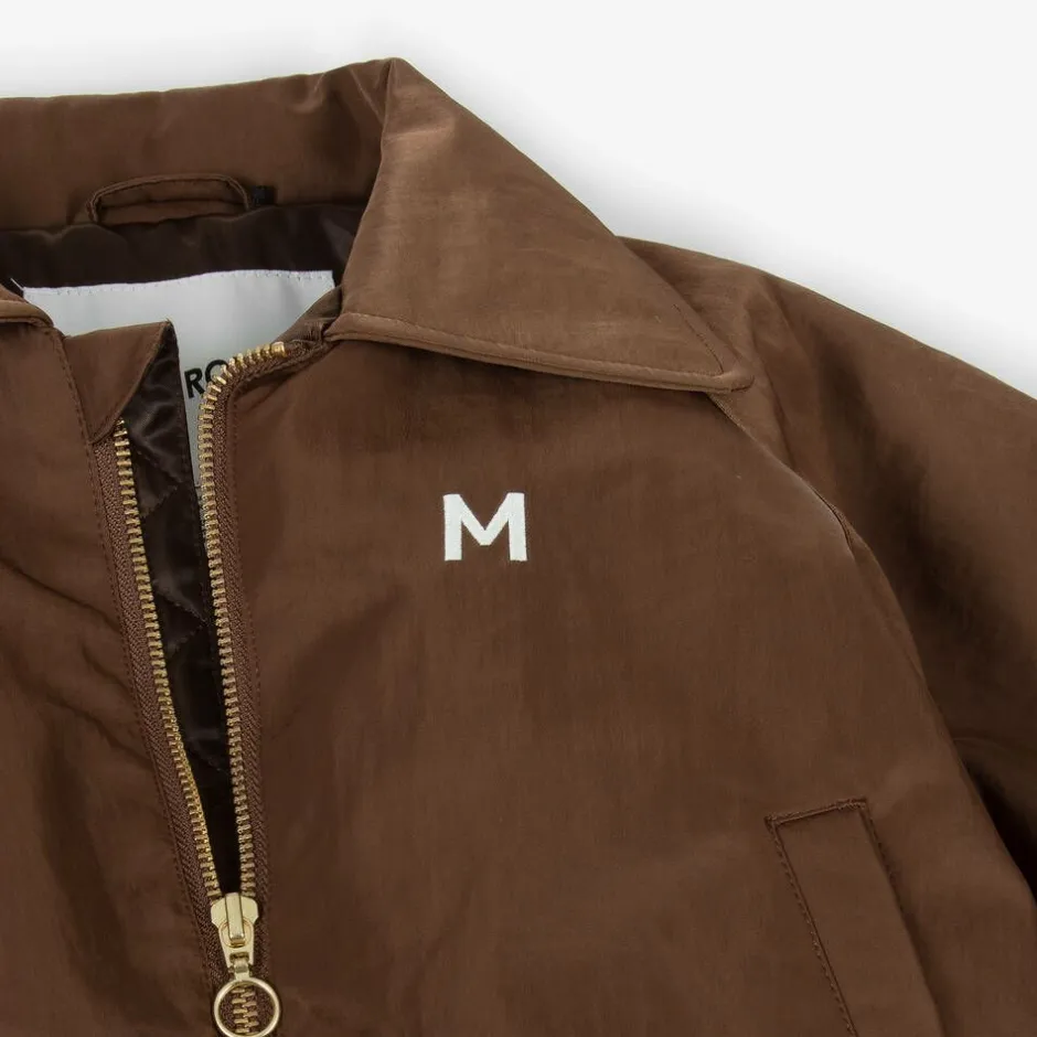 Mini Rodini Brown Cat Print Bomber Jacket Clearance