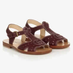 Gucci Brown Double G Leather Sandals Best