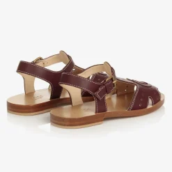 Gucci Brown Double G Leather Sandals Best