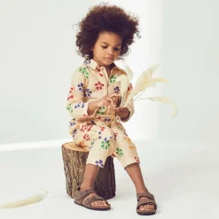 Birkenstock Brown Faux Leather Sandals Hot