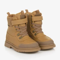 Mayoral Brown Faux Leather Waterproof Boots Clearance