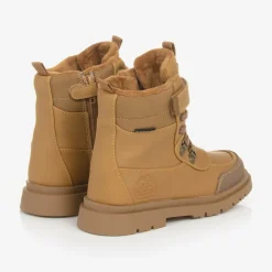 Mayoral Brown Faux Leather Waterproof Boots Clearance