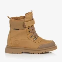 Mayoral Brown Faux Leather Waterproof Boots Clearance