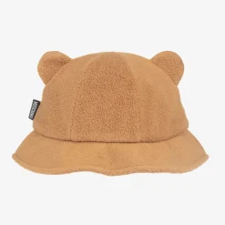 Moschino Baby Brown Fleece Bucket Hat Hot
