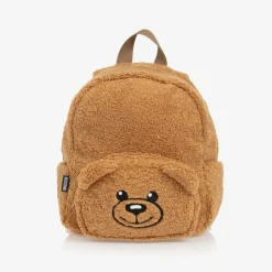 Moschino Baby Brown Fleece Teddy Bear Backpack (25cm) Hot