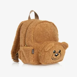 Moschino Baby Brown Fleece Teddy Bear Backpack (25cm) Hot