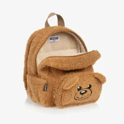 Moschino Baby Brown Fleece Teddy Bear Backpack (25cm) Hot