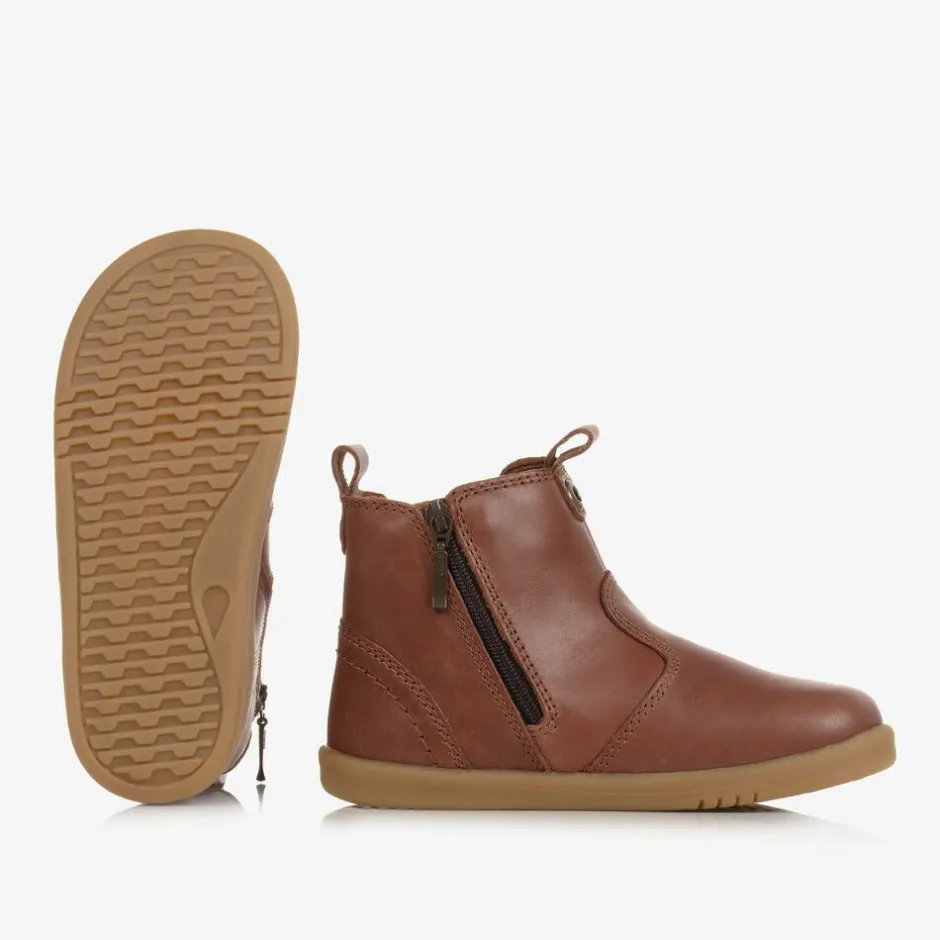 Bobux IWalk Brown Leather Ankle Boots Best