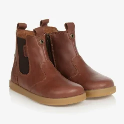 Bobux Kid + Brown Leather Ankle Boots Discount