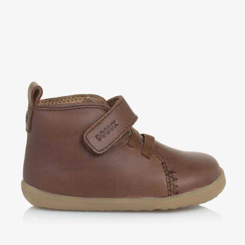 Bobux Step Up Brown Leather First Walker Boots Sale