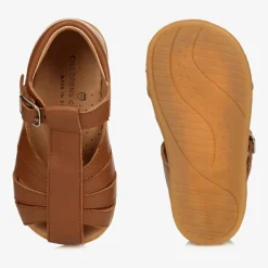 Childrens Classics Brown Leather Sandals Best