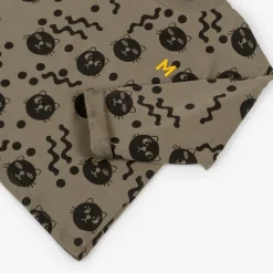 Mini Rodini Brown Organic Cotton Cats Top