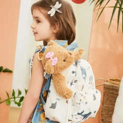 Powell Craft Brown Pink Dress Teddy Bear (34cm)