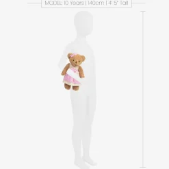 Powell Craft Brown Pink Dress Teddy Bear (34cm)